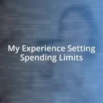 My Experience Setting Spending Limits